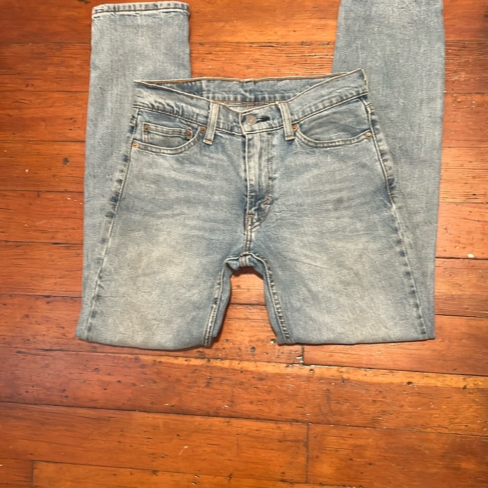 Levi's Blue Slim Jeans with Vintage-Inspired Fading